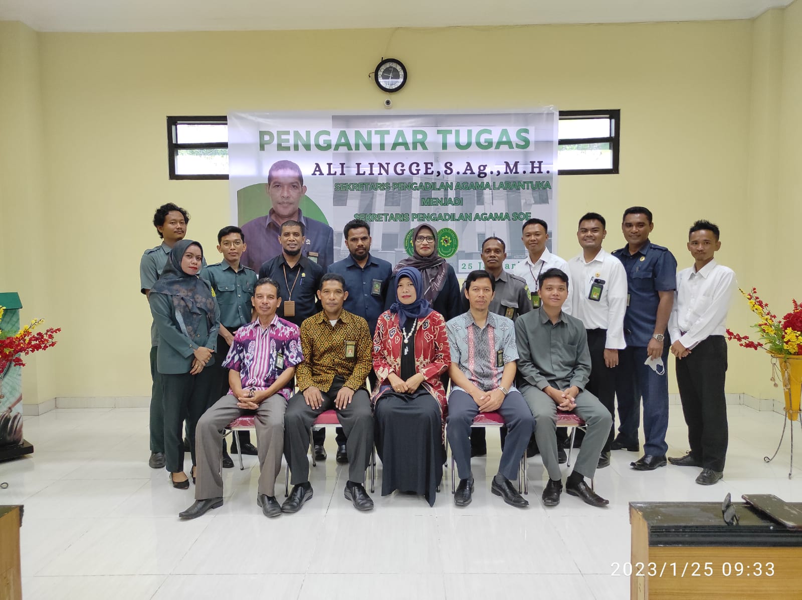 You are currently viewing PENGANTAR ALIH TUGAS BAPAK ALI LINGGE, S.Ag., M.H SEKRETARIS PENGADILAN AGAMA LARANTUKA MENJADI SEKRETARIS PENGADILAN AGAMA SOE