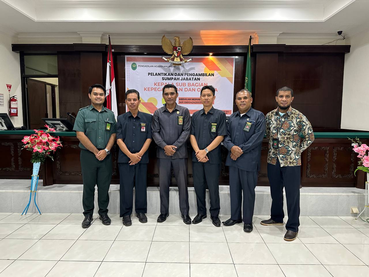 You are currently viewing ANTAR ALIH TUGAS DAN PELANTIKAN & PENGAMBILAN SUMPAH JABATAN BAPAK ABDULLAH MUHAMMAD, S.E.
