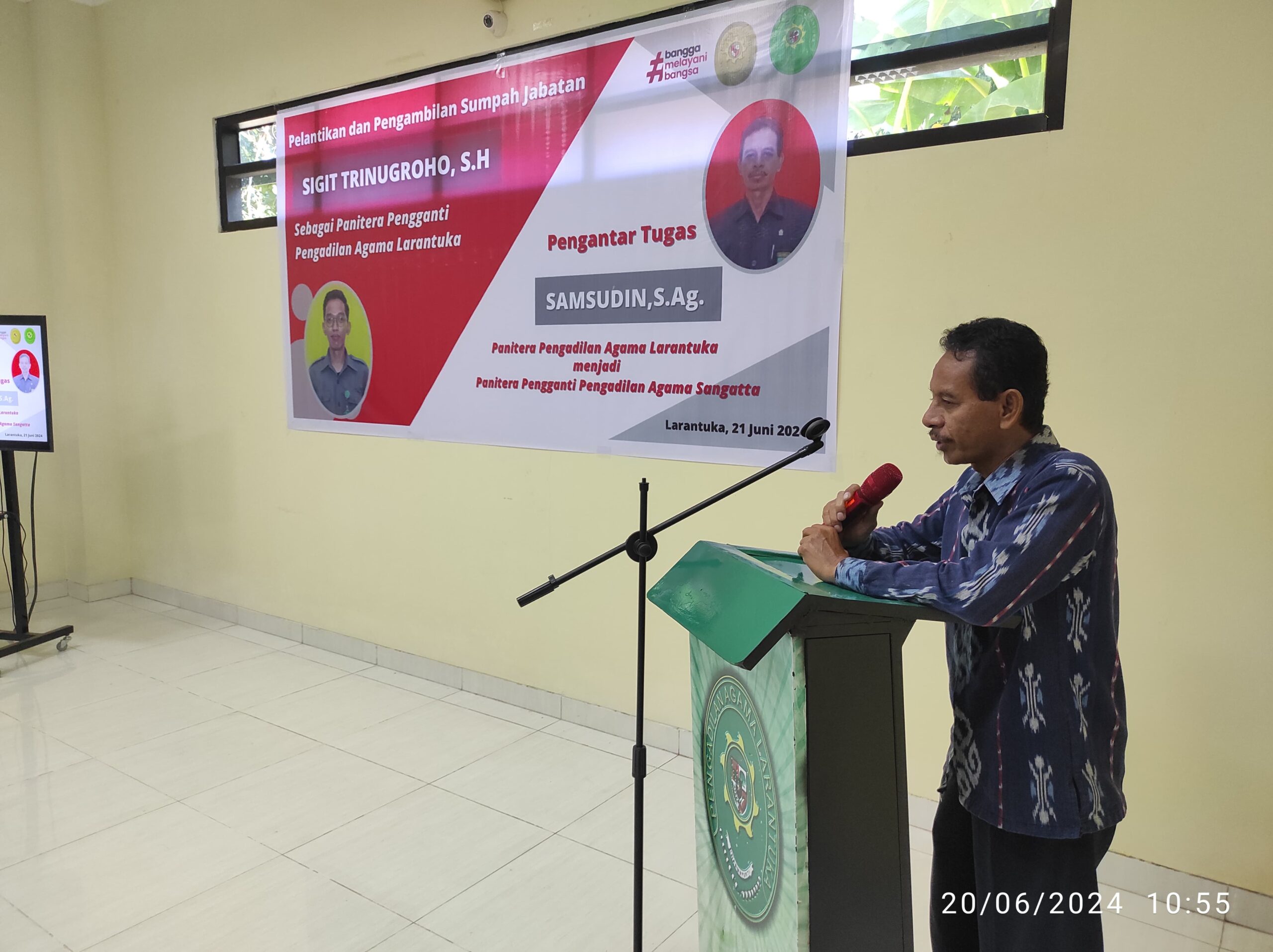 You are currently viewing PENGANTAR ALIH TUGAS BAPAK SAMSUDIN S,Ag. PANITERA PENGADILAN AGAMA LARANTUKA MENJADI PANITERA PENGGANTI PENGADILAN AGAMA SANGATTA