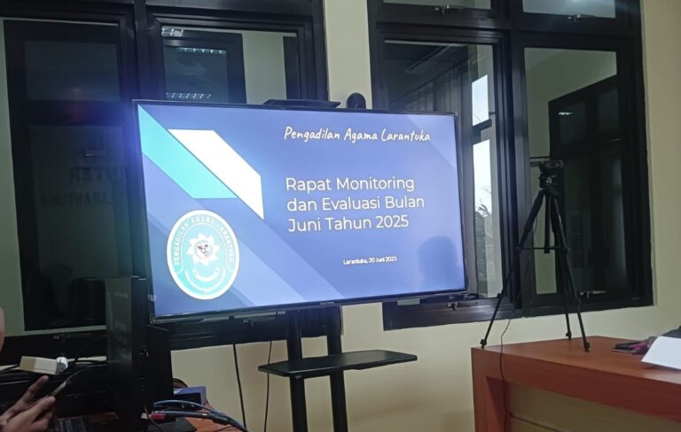 Read more about the article Rapat Monitoring dan Evaluasi Bulan Juni: Penguatan Sinergi, Kerapihan Administrasi, dan Semangat Kinerja di Pengadilan Agama Larantuka