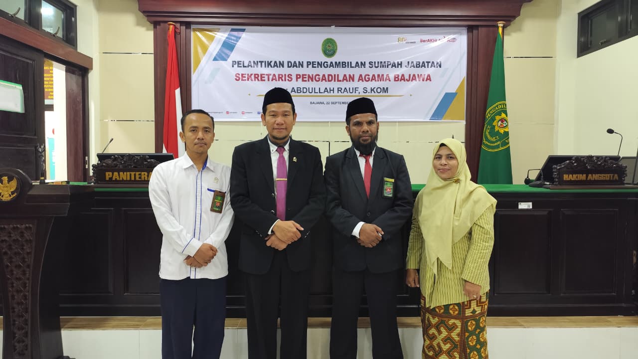 You are currently viewing Bapak Abdullah Rauf, S.Kom. Resmi Jabat Sekretaris PA Bajawa, Keluarga Besar PA Larantuka Sampaikan Ucapan Selamat