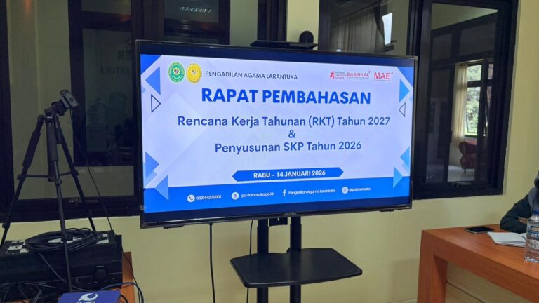 Read more about the article Sinkronkan Perencanaan Kinerja, PA Larantuka Gelar Rapat Penyusunan RKT 2027 dan SKP 2026