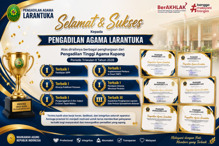 Read more about the article PA Larantuka Raih Enam Penghargaan Bergengsi dari PTA Kupang